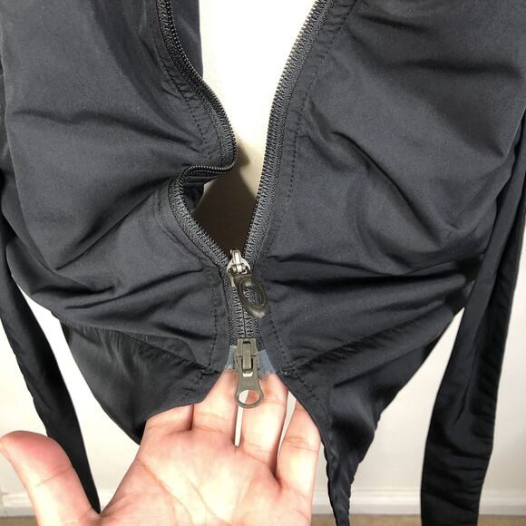 Oakley Women's Black Waist Tie Full Zip Hooded Outdoor Jacket Size Medium - Picture 7 of 12